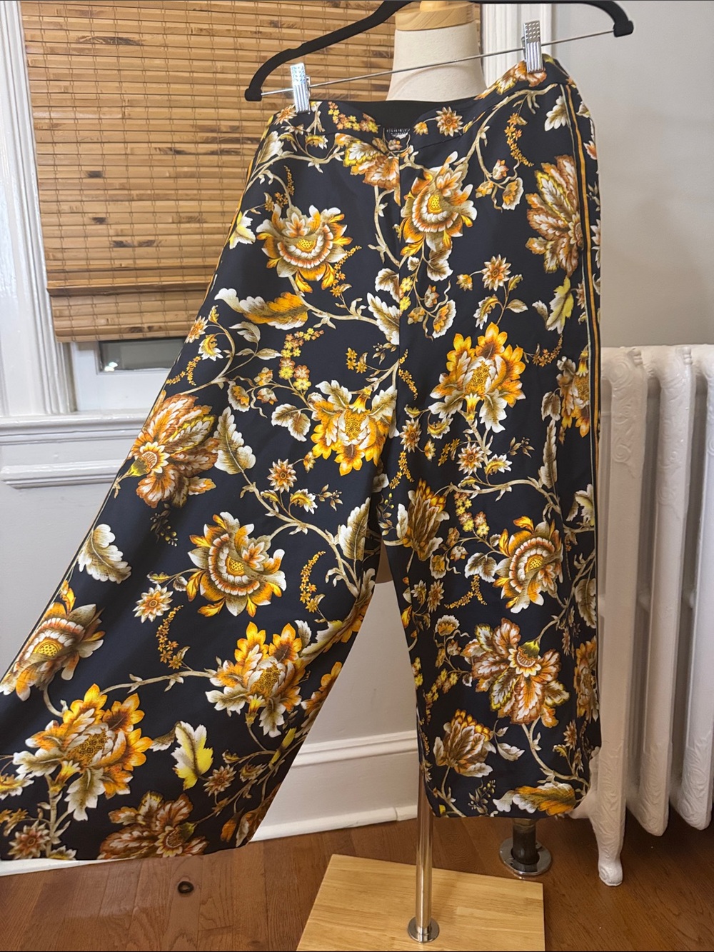 Kobi Halperin 100% silk Floral Wide Leg Pants